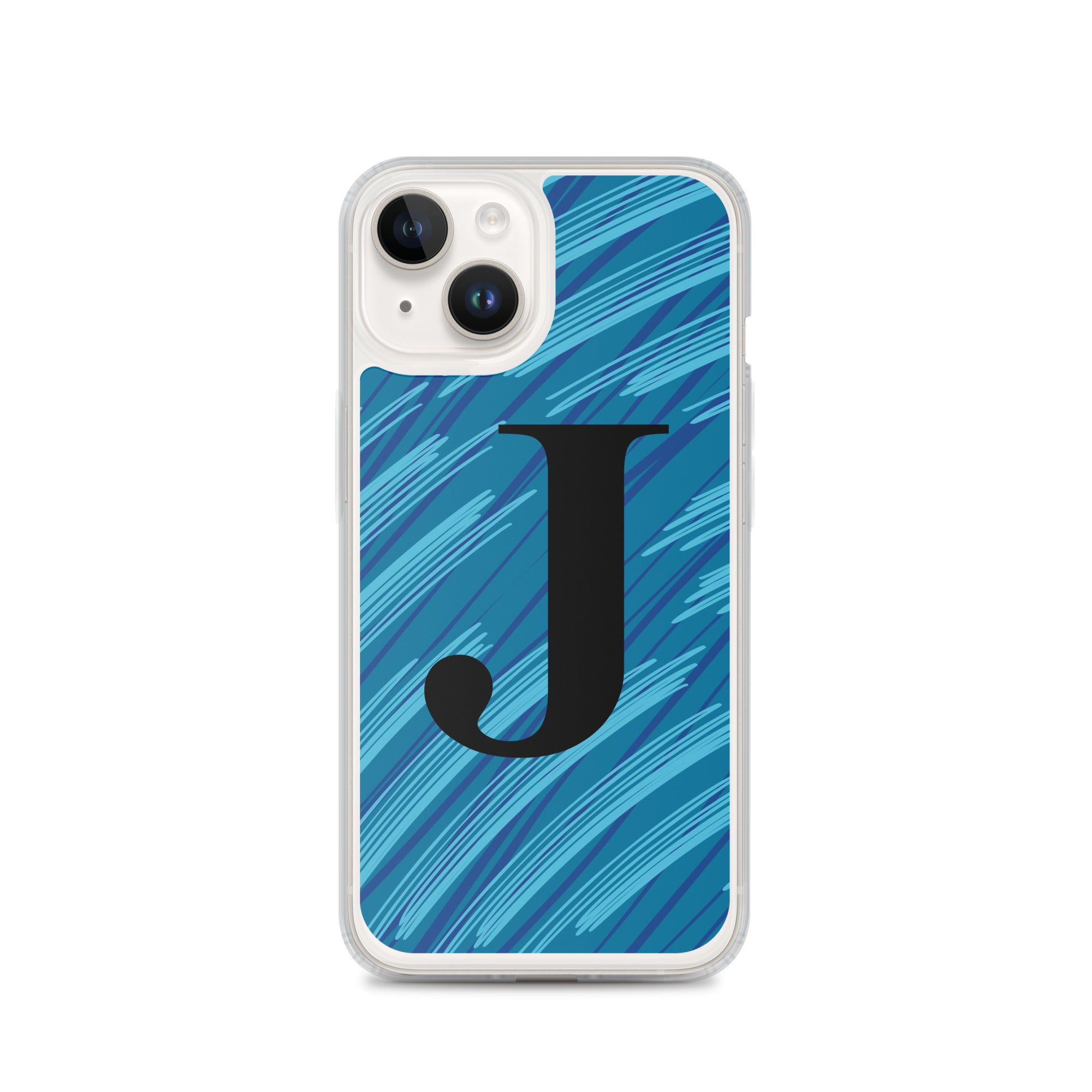 J- Light Blue Scratch Clear Case for iPhone®