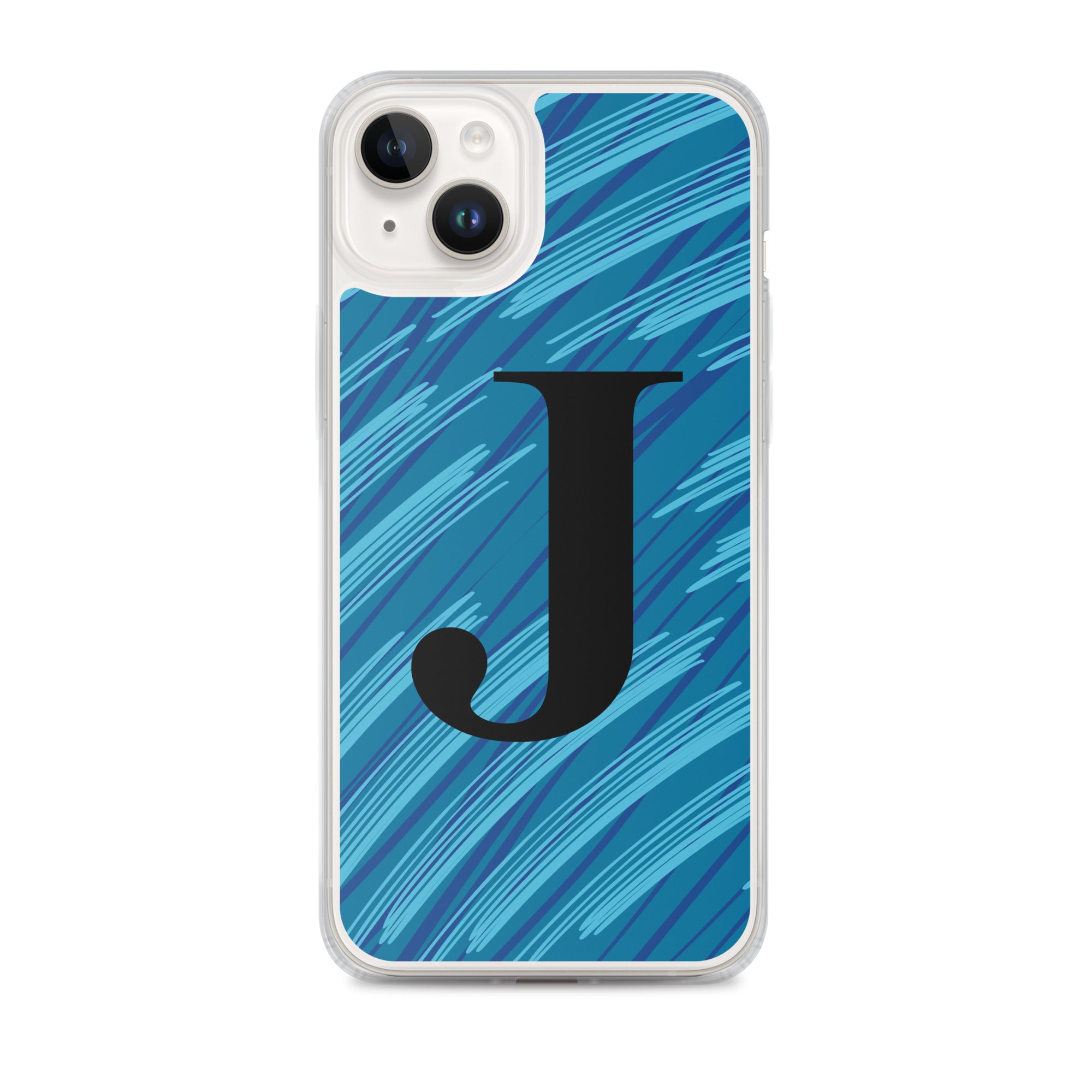 J- Light Blue Scratch Clear Case for iPhone®