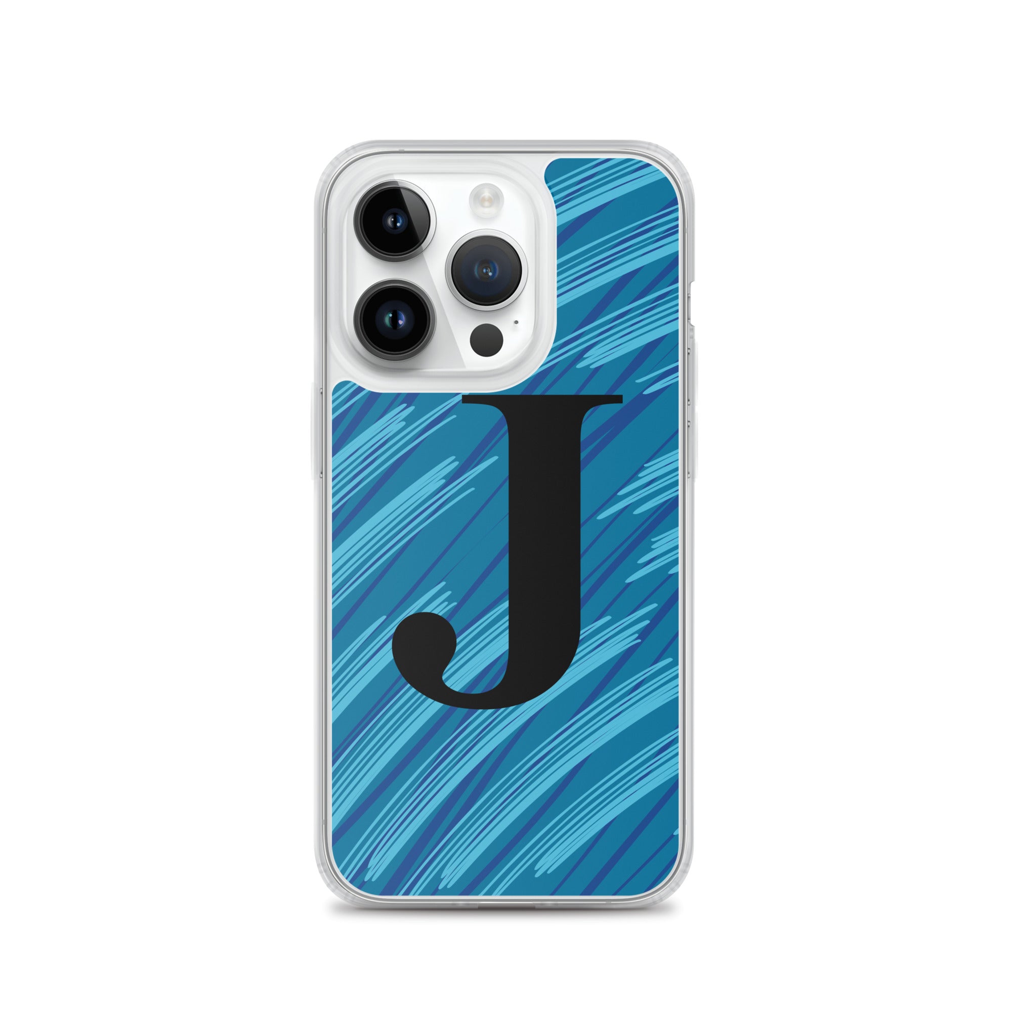 J- Light Blue Scratch Clear Case for iPhone®