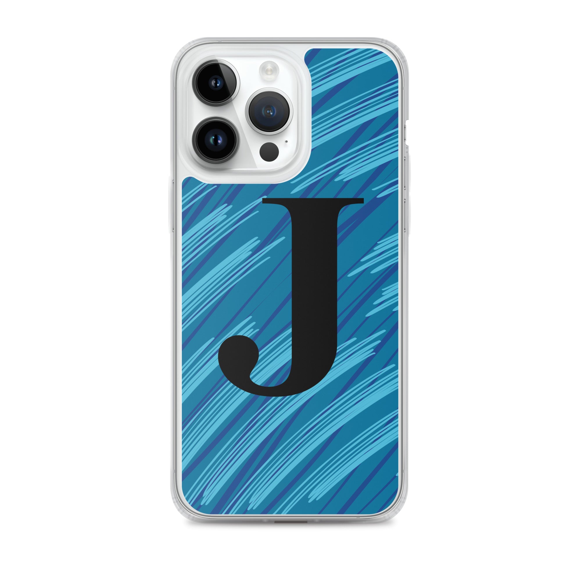 J- Light Blue Scratch Clear Case for iPhone®