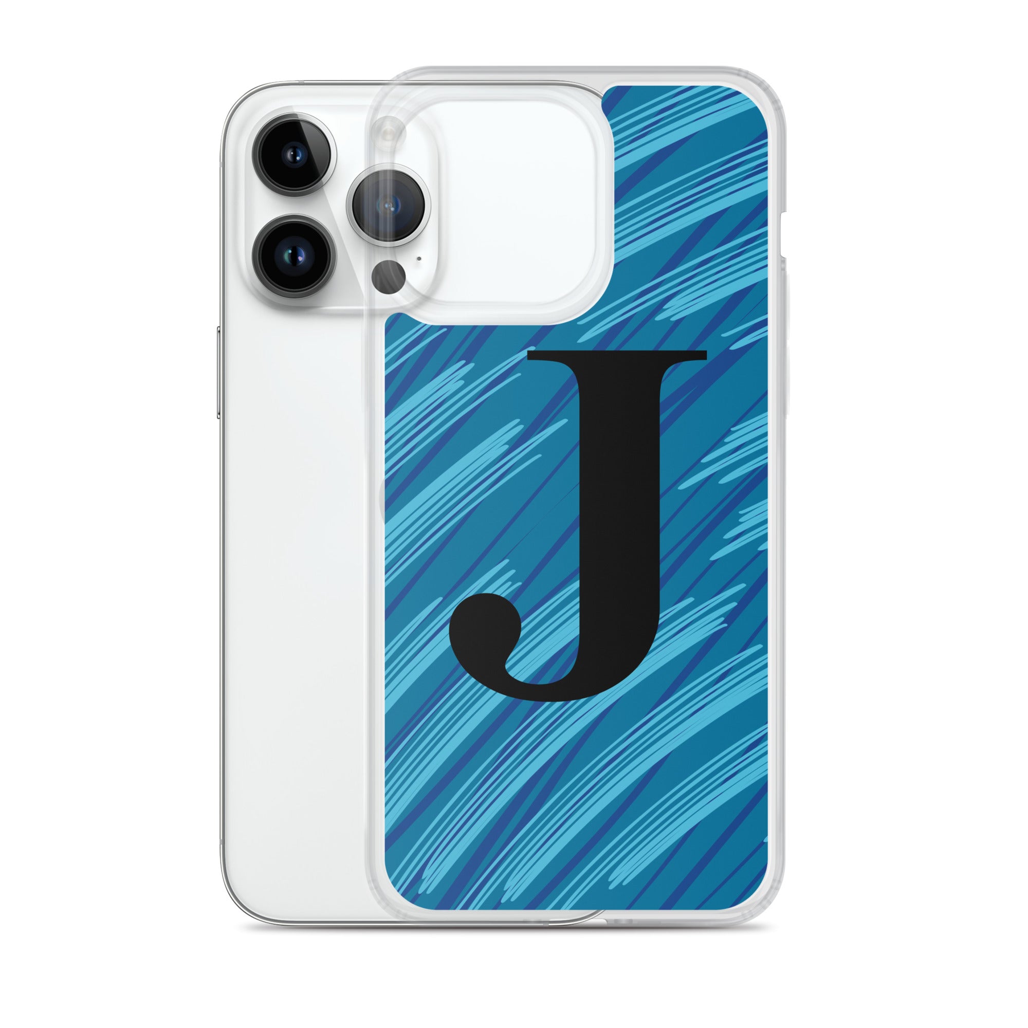 J- Light Blue Scratch Clear Case for iPhone®