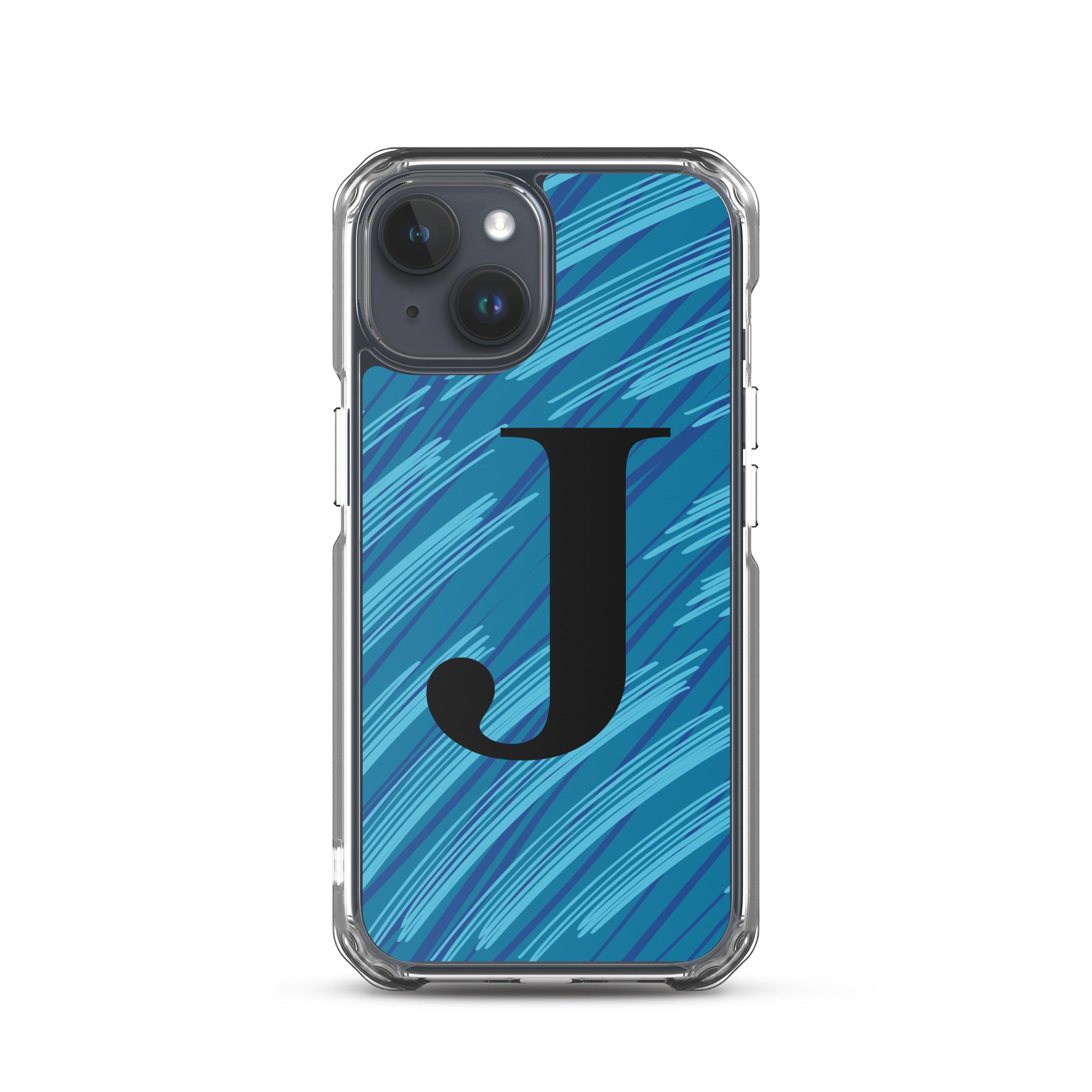J- Light Blue Scratch Clear Case for iPhone®