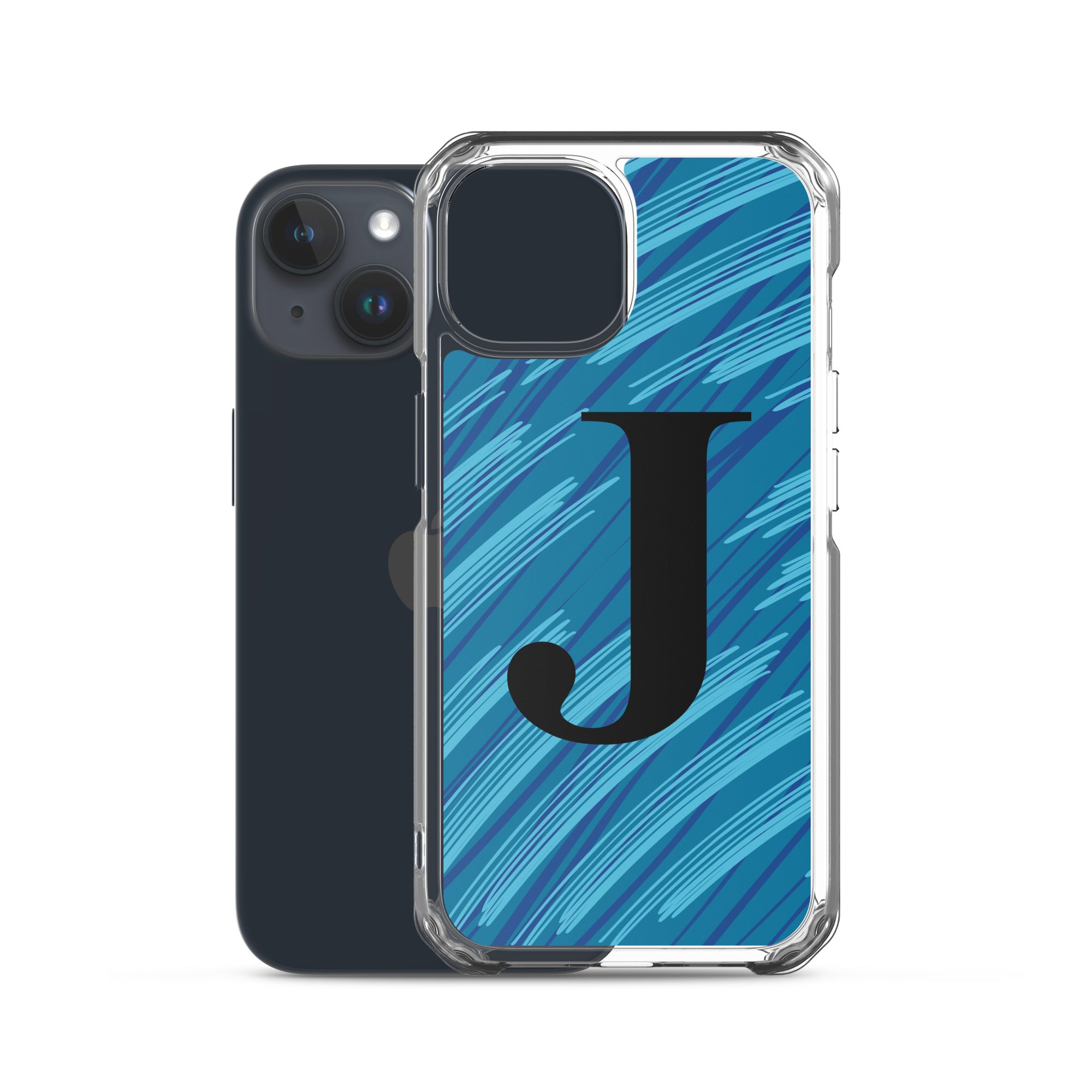 J- Light Blue Scratch Clear Case for iPhone®