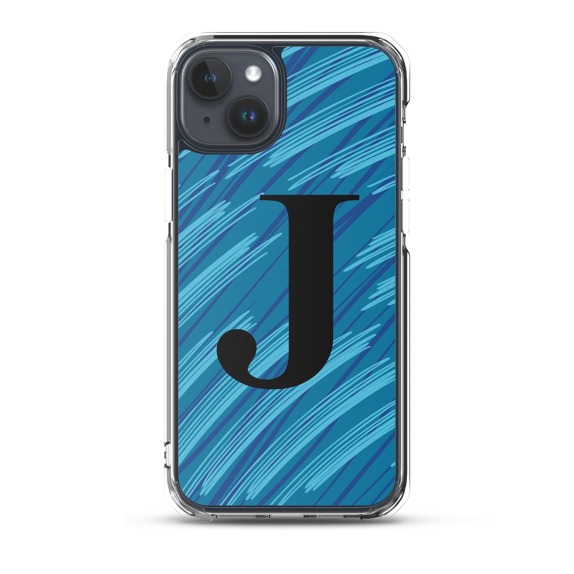 J- Light Blue Scratch Clear Case for iPhone®