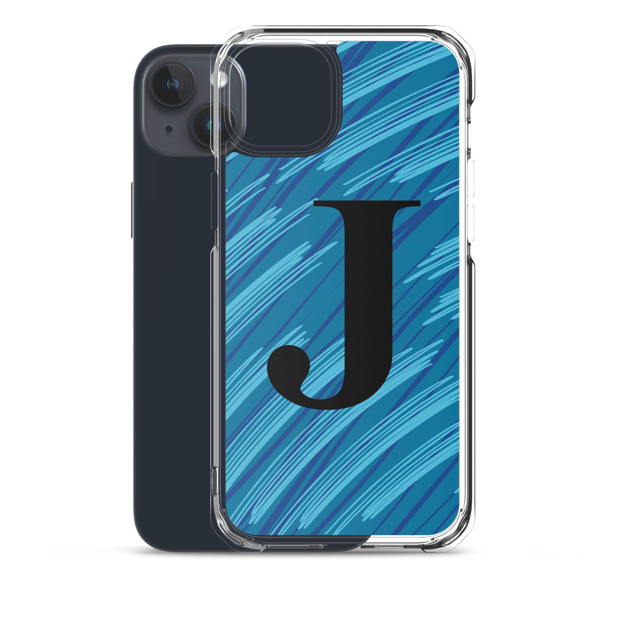 J- Light Blue Scratch Clear Case for iPhone®