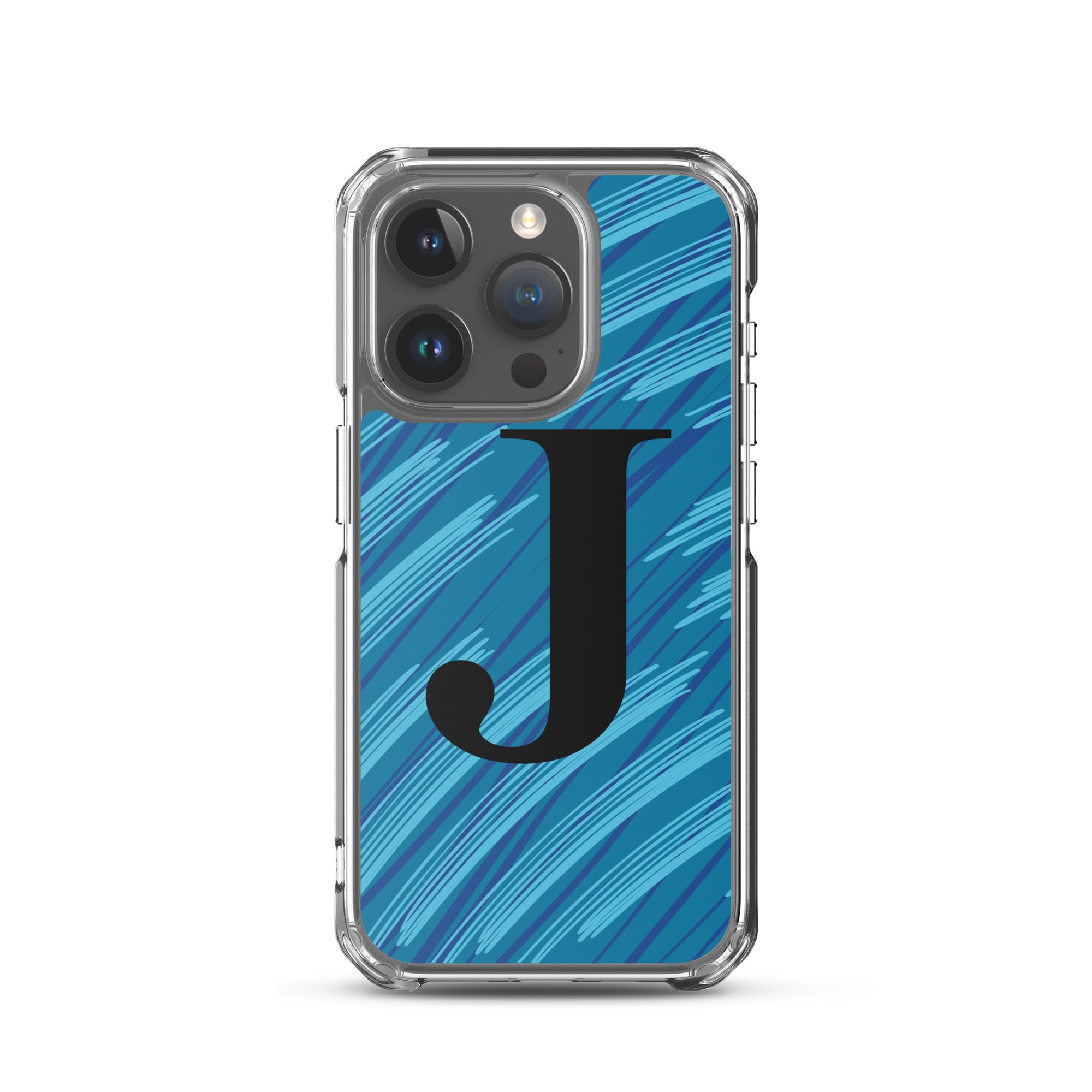 J- Light Blue Scratch Clear Case for iPhone®