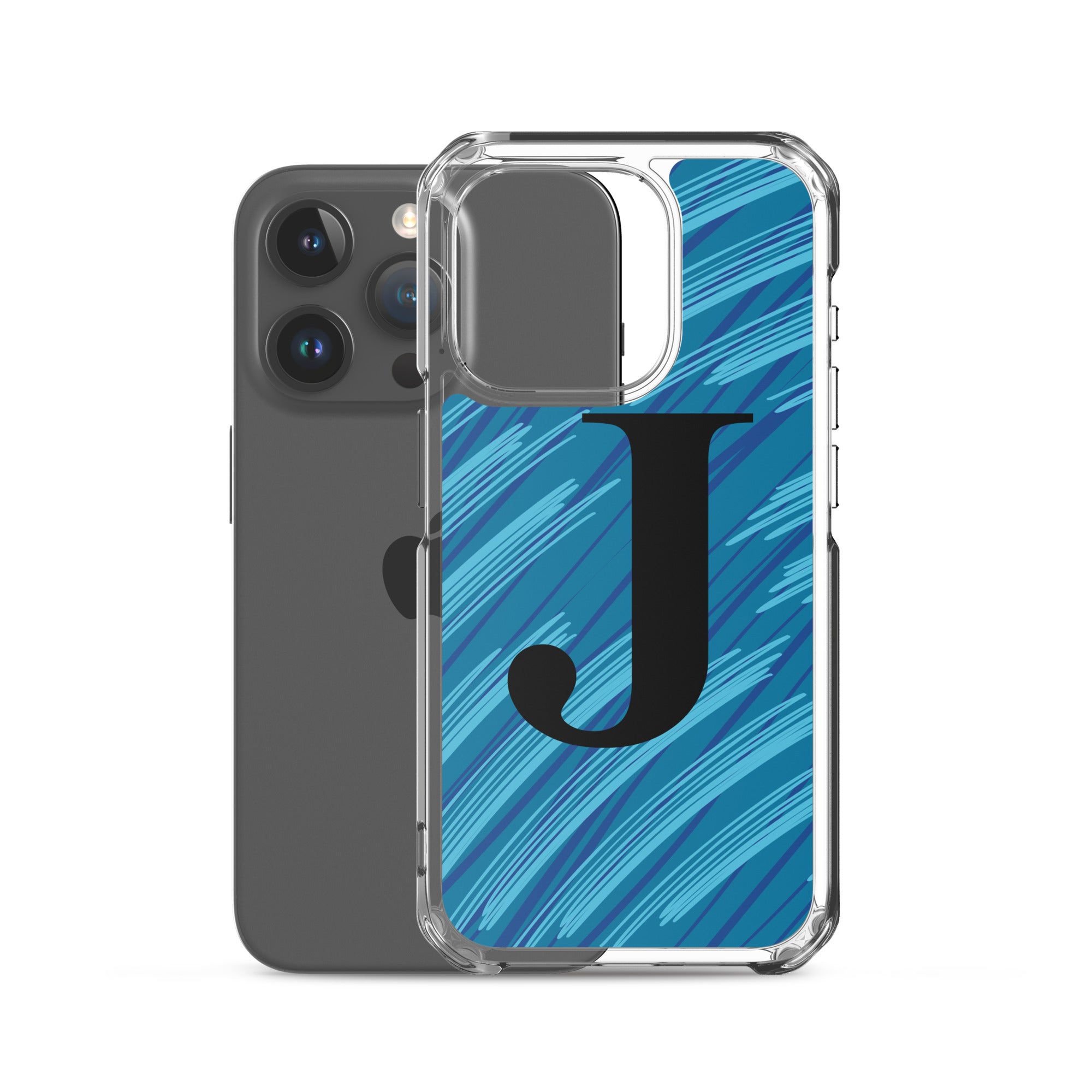 J- Light Blue Scratch Clear Case for iPhone®