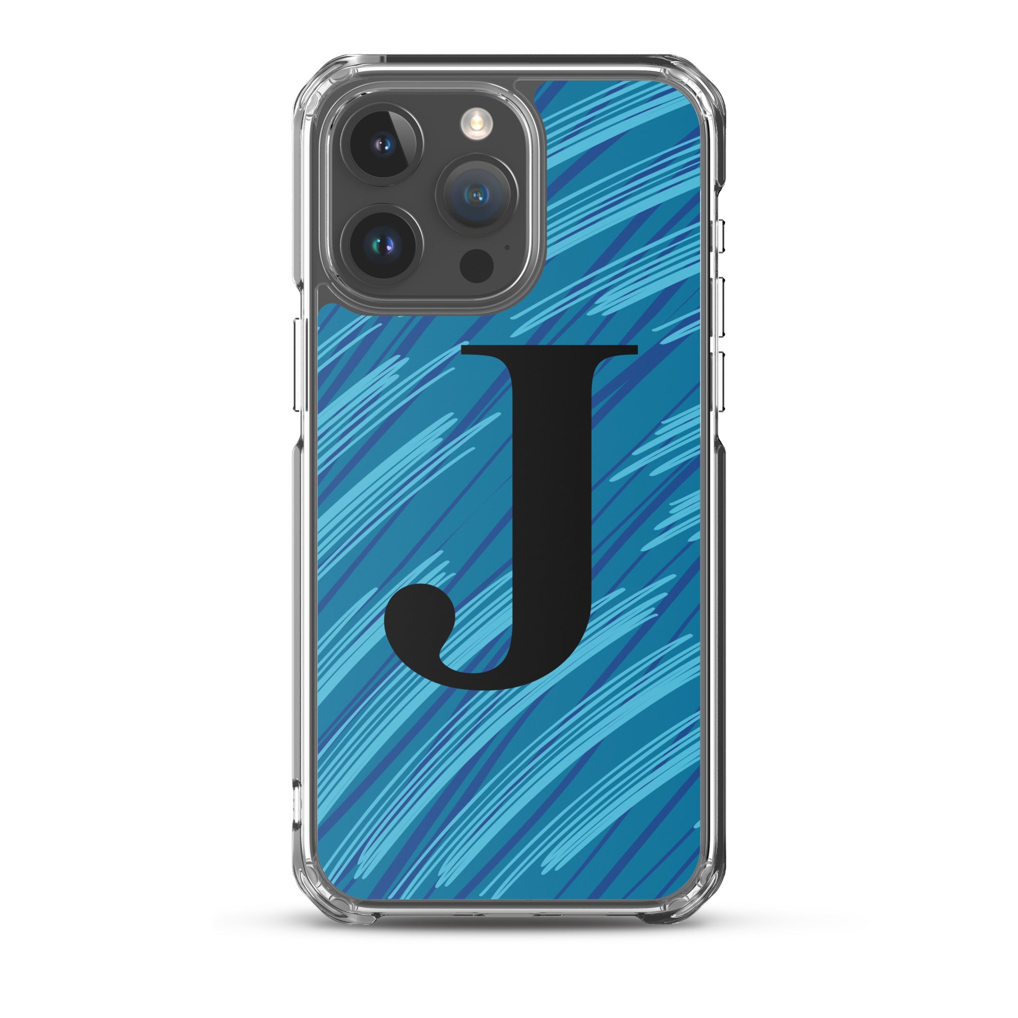 J- Light Blue Scratch Clear Case for iPhone®