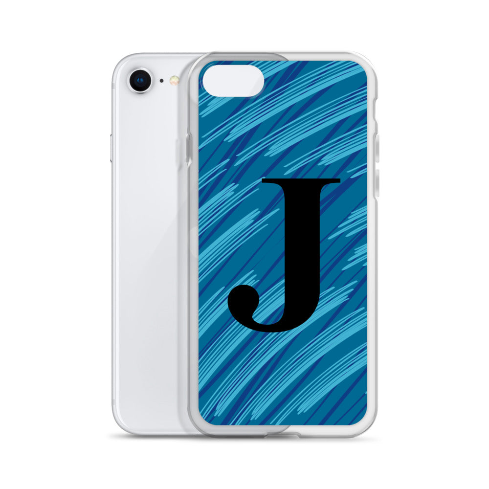 J- Light Blue Scratch Clear Case for iPhone®
