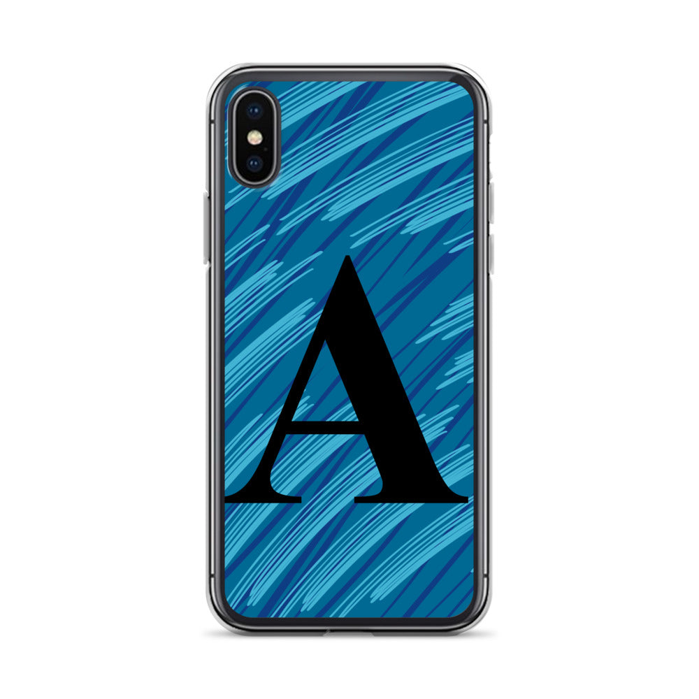 A- Light Blue Scratch Clear Case for iPhone®