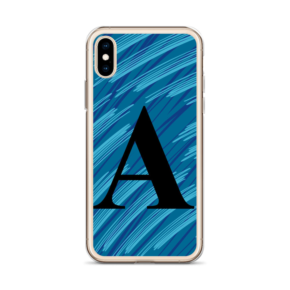 A- Light Blue Scratch Clear Case for iPhone®
