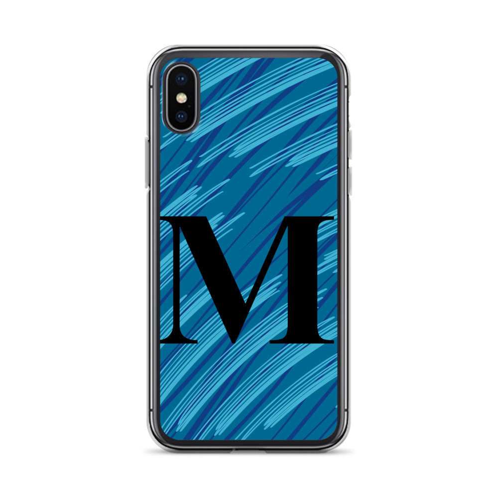M- Light Blue Scratch Clear Case for iPhone®