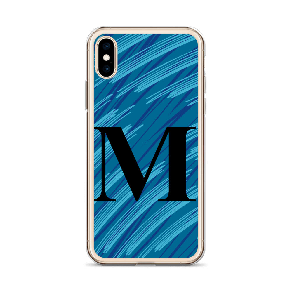 M- Light Blue Scratch Clear Case for iPhone®
