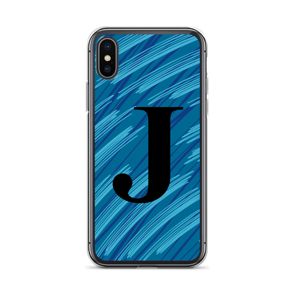 J- Light Blue Scratch Clear Case for iPhone®