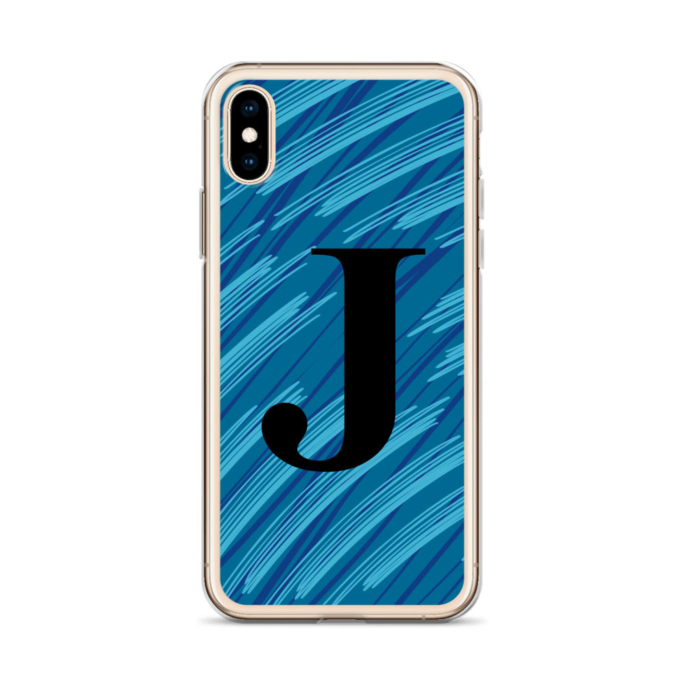 J- Light Blue Scratch Clear Case for iPhone®