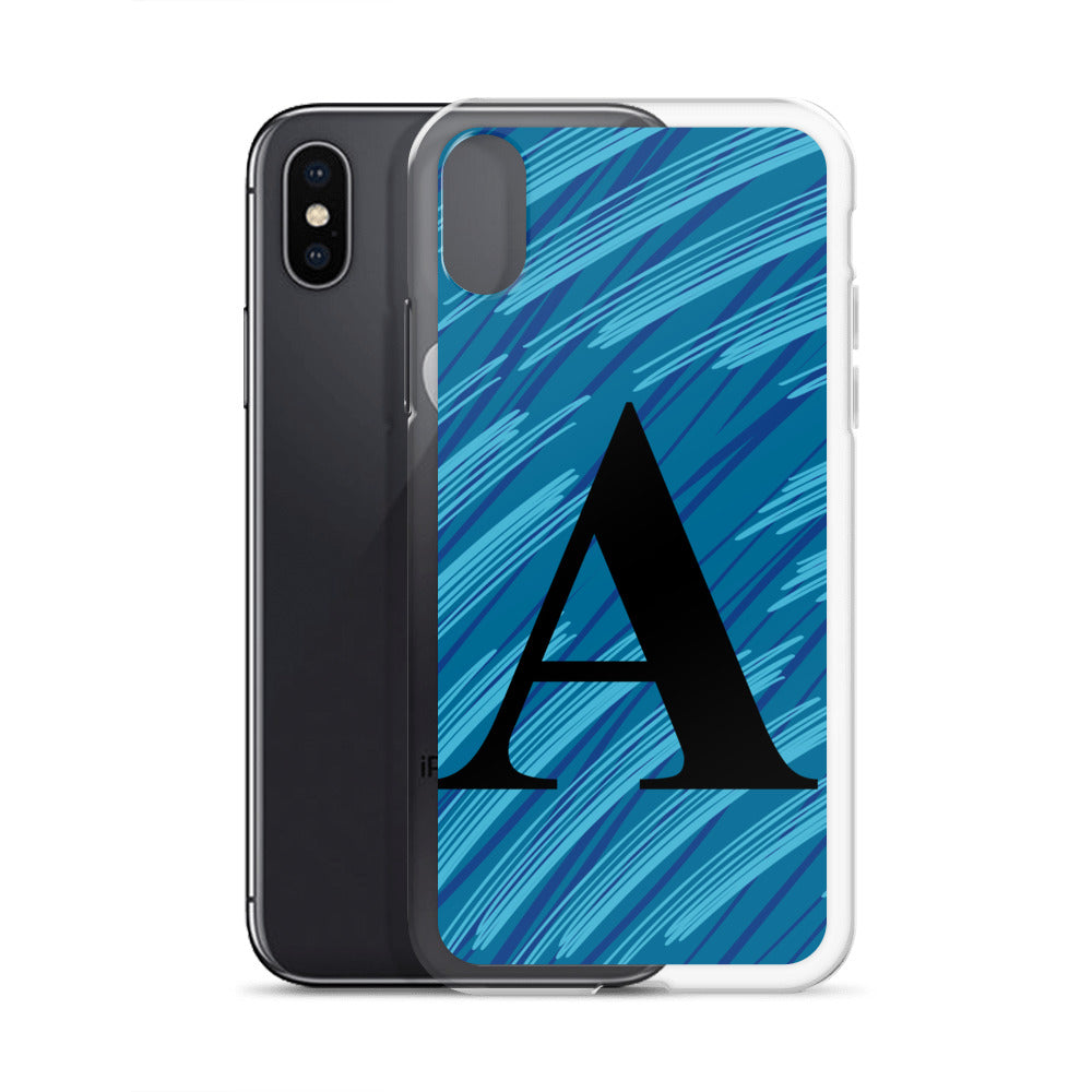 A- Light Blue Scratch Clear Case for iPhone®