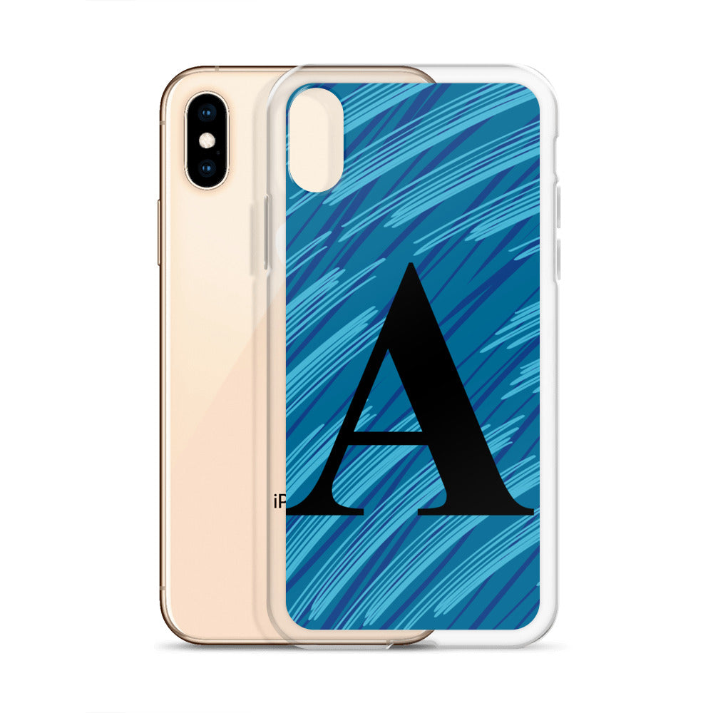 A- Light Blue Scratch Clear Case for iPhone®