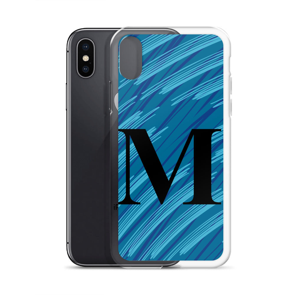 M- Light Blue Scratch Clear Case for iPhone®