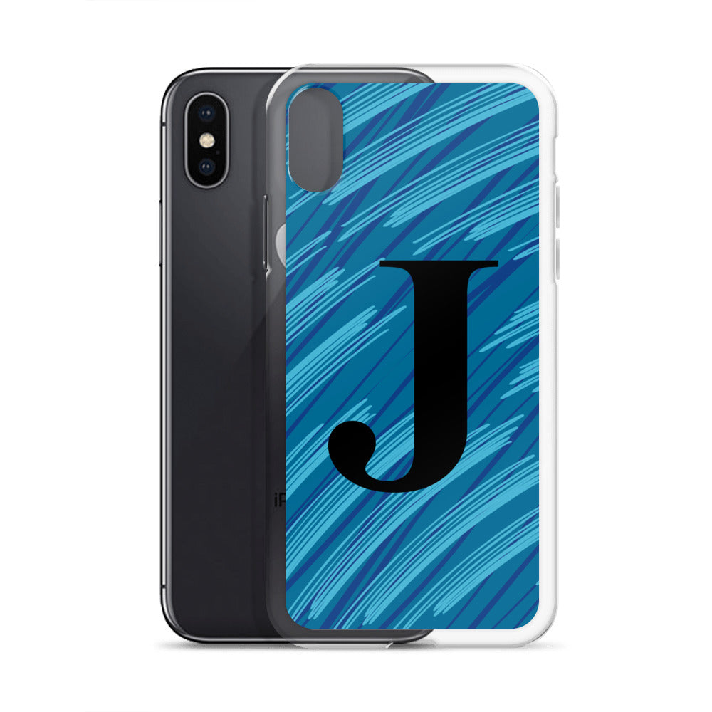 J- Light Blue Scratch Clear Case for iPhone®