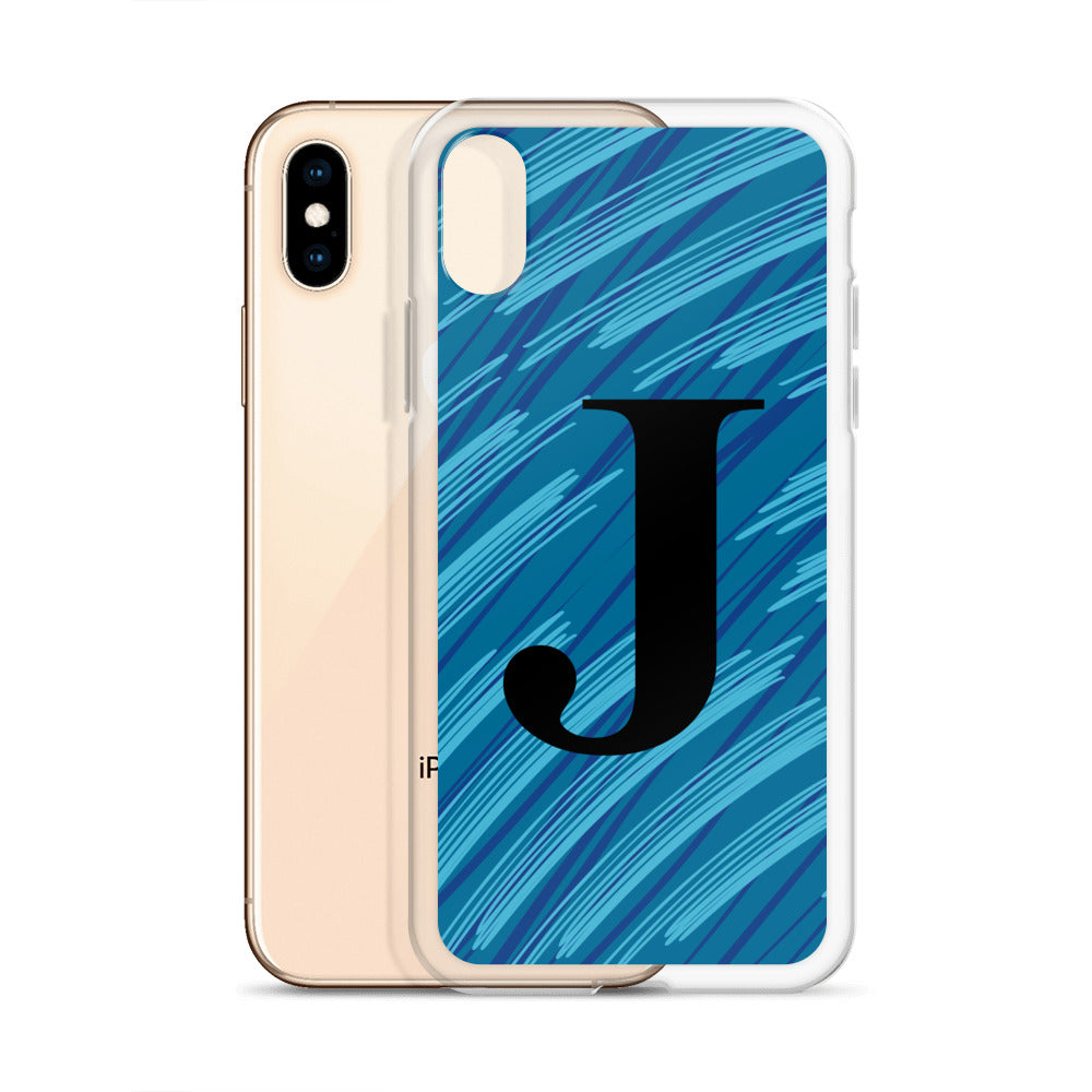 J- Light Blue Scratch Clear Case for iPhone®