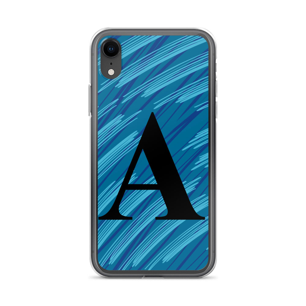 A- Light Blue Scratch Clear Case for iPhone®