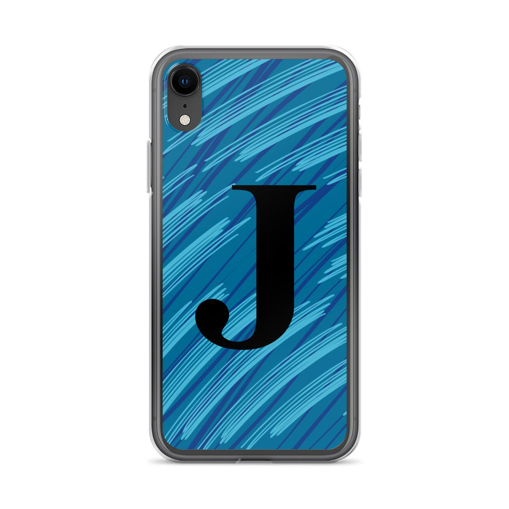 J- Light Blue Scratch Clear Case for iPhone®