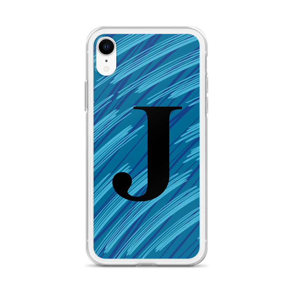 J- Light Blue Scratch Clear Case for iPhone®