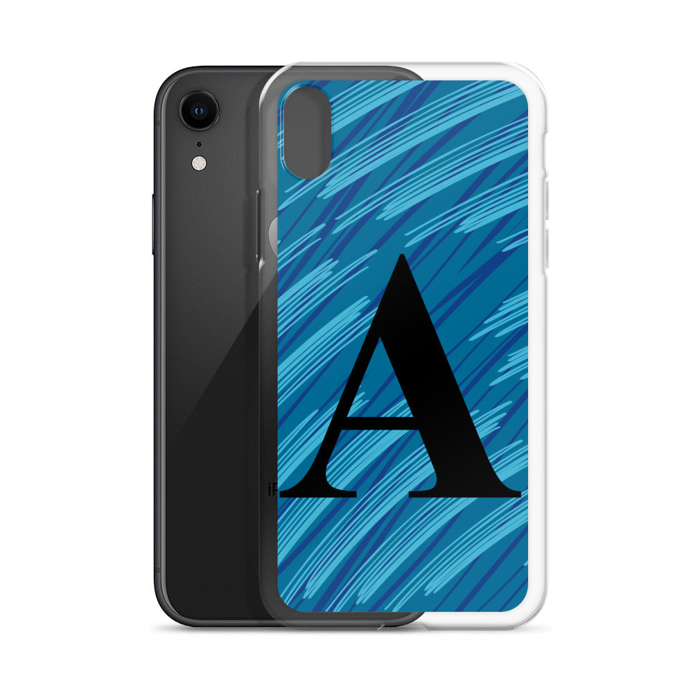 A- Light Blue Scratch Clear Case for iPhone®