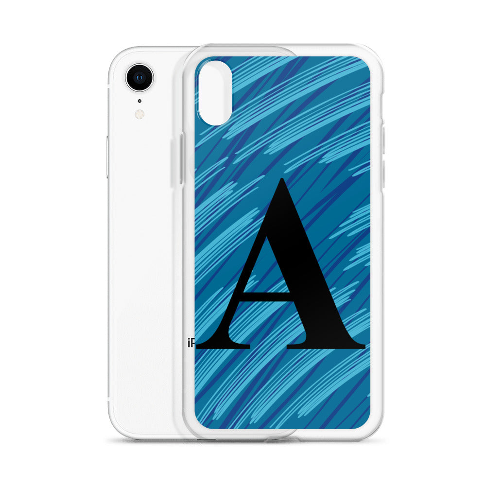 A- Light Blue Scratch Clear Case for iPhone®