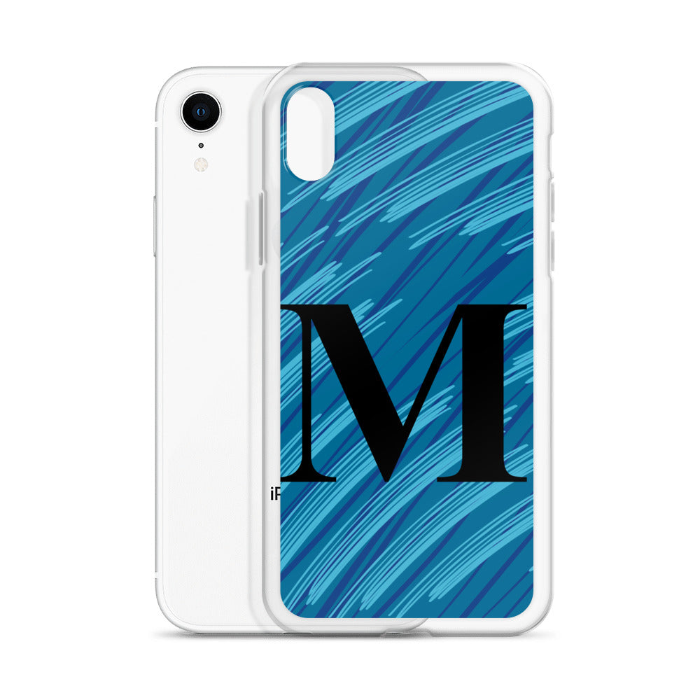 M- Light Blue Scratch Clear Case for iPhone®