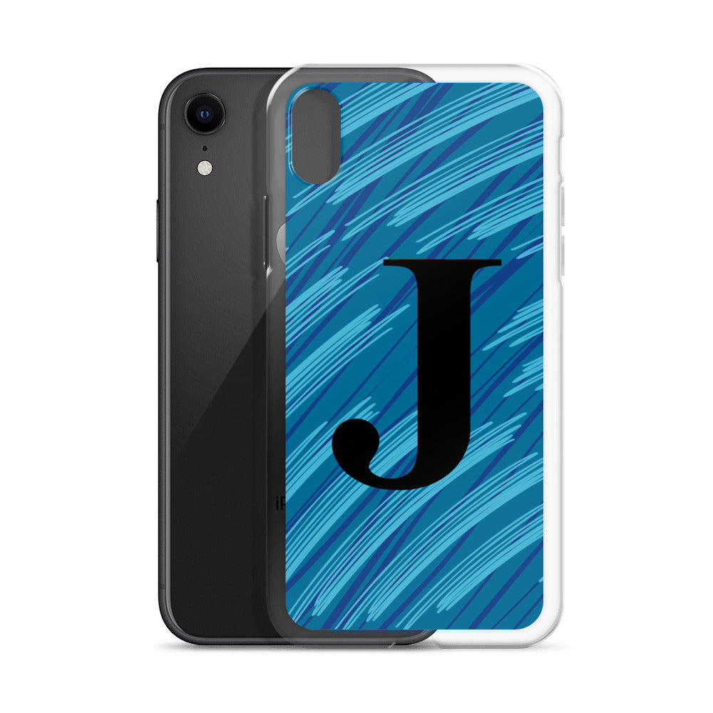 J- Light Blue Scratch Clear Case for iPhone®