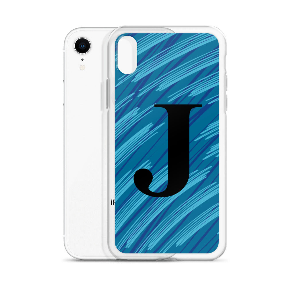 J- Light Blue Scratch Clear Case for iPhone®