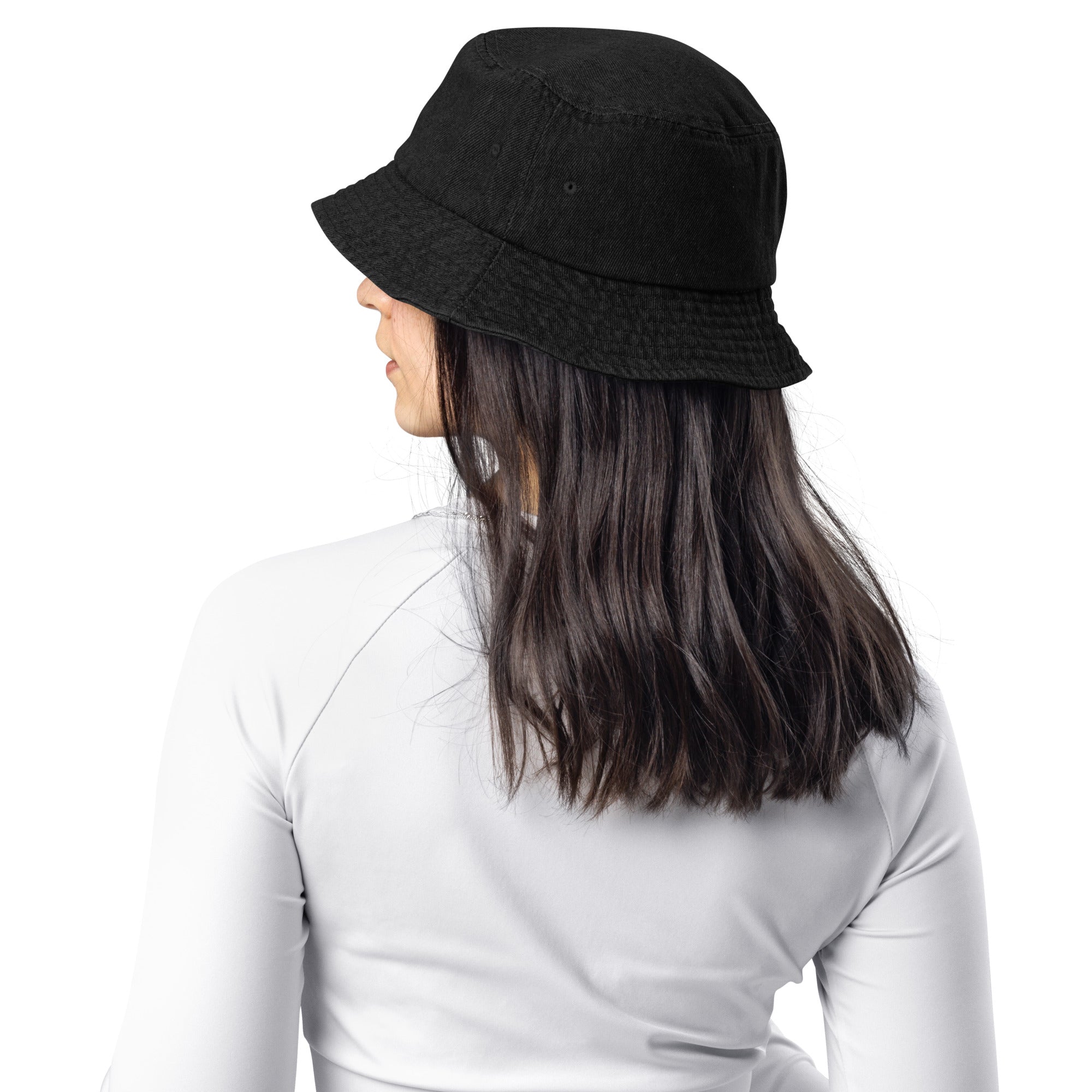 Smiley Denim bucket hat
