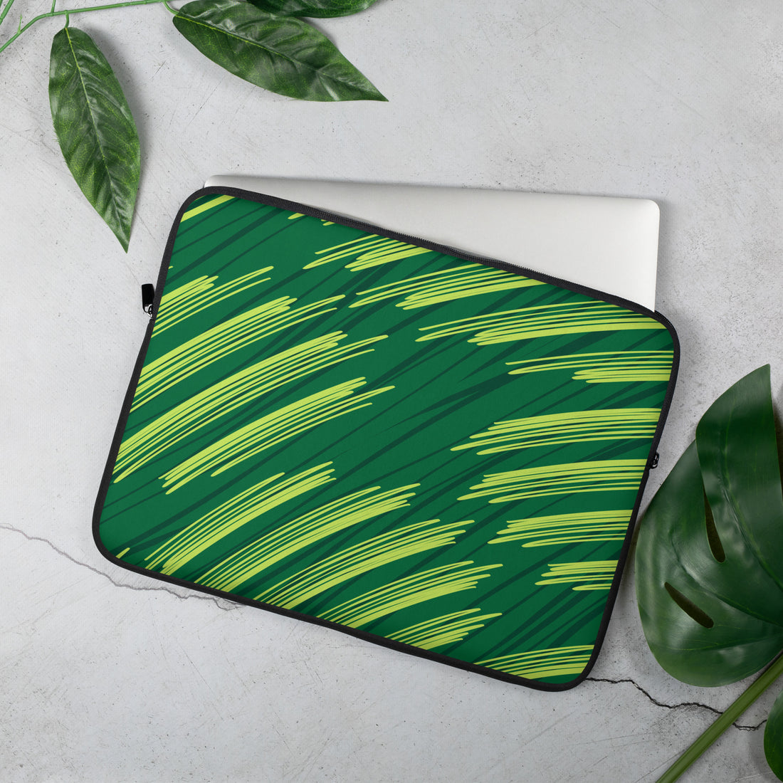 Green Stripes Laptop Sleeve