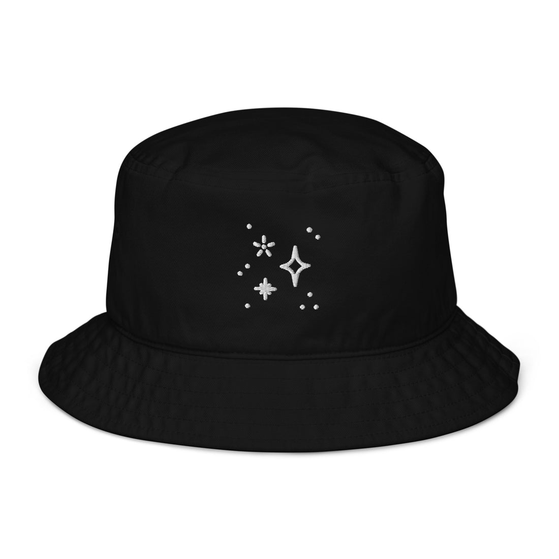 White Sparkle Organic bucket hat
