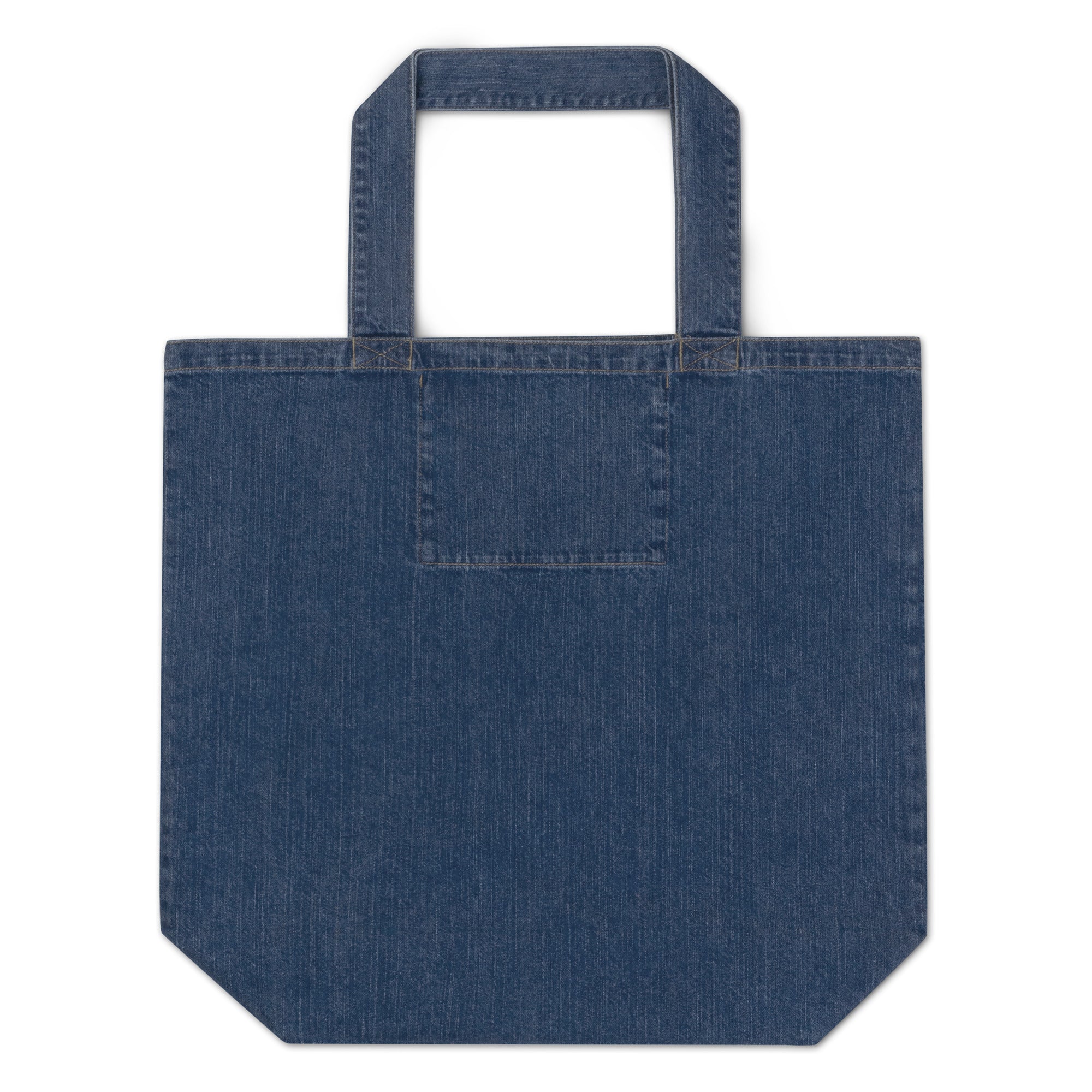 Apple denim tote bag