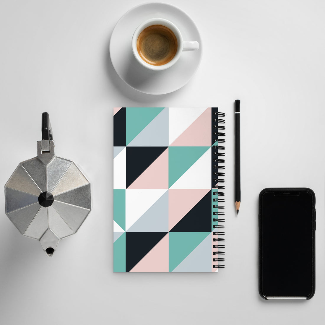 Uniform Geometry Spiral notebook