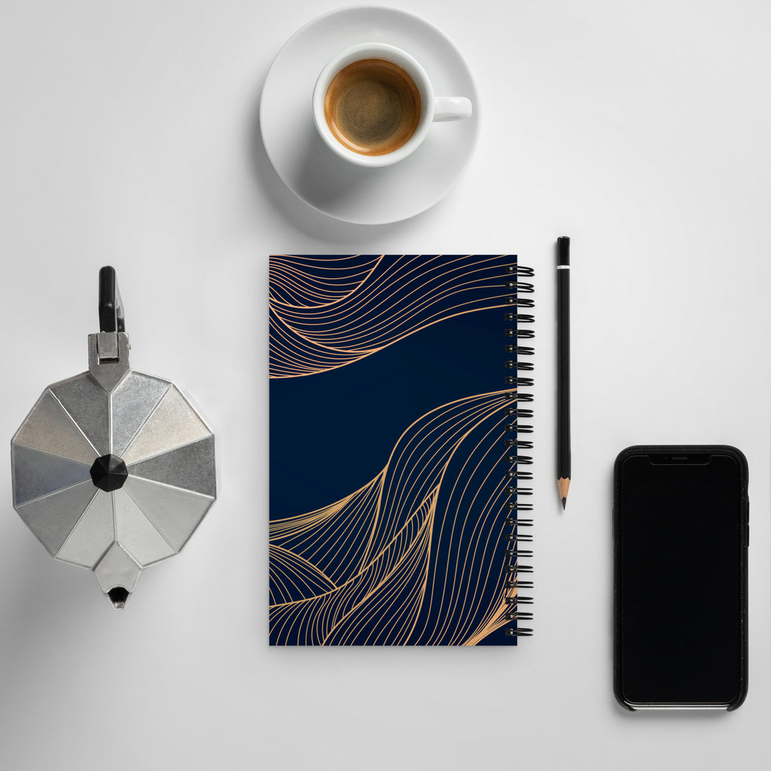 Golden Stripes Spiral notebook