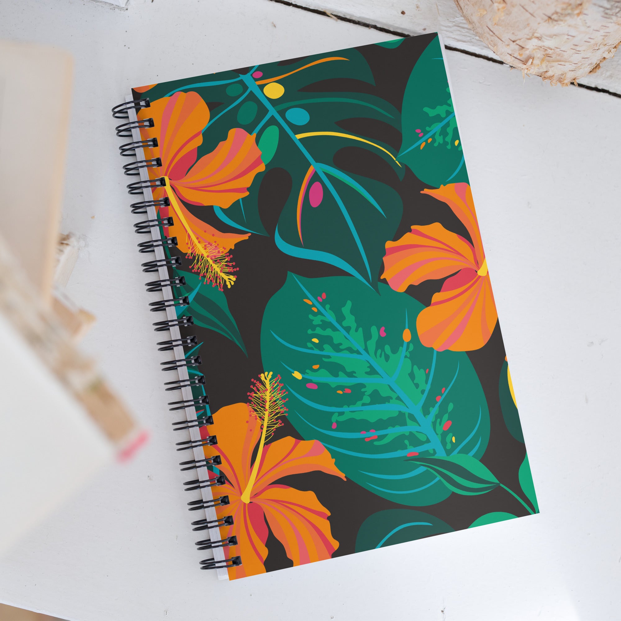 Pretty Orange Spiral notebook