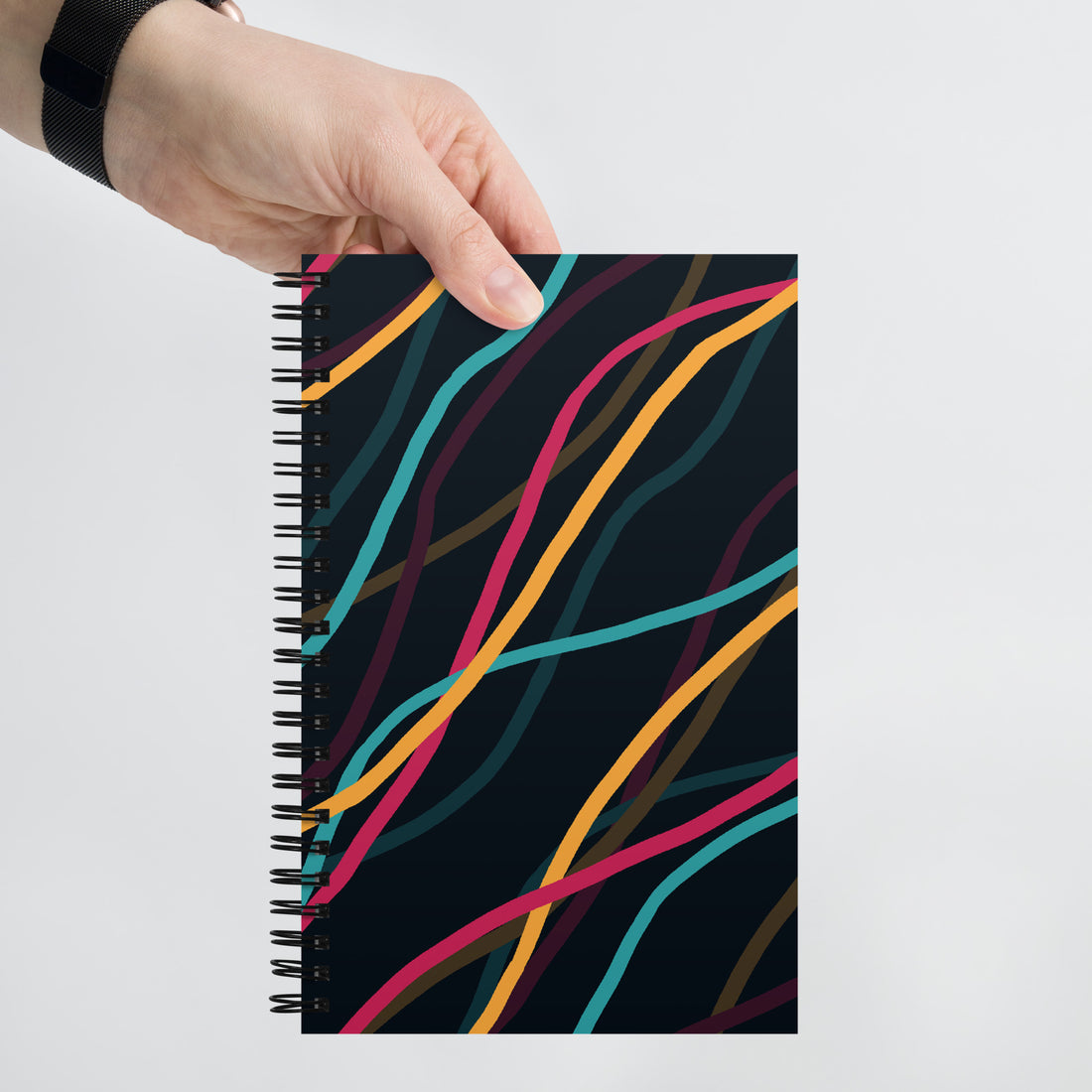 Multi-Colour Stripe Spiral notebook