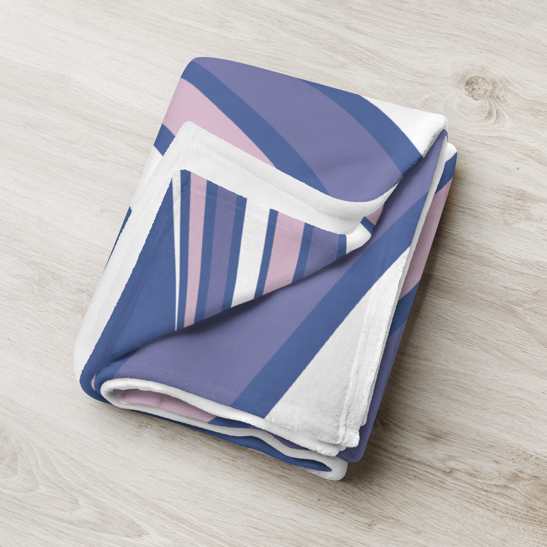 Large Purple Stripes Throw Blanket