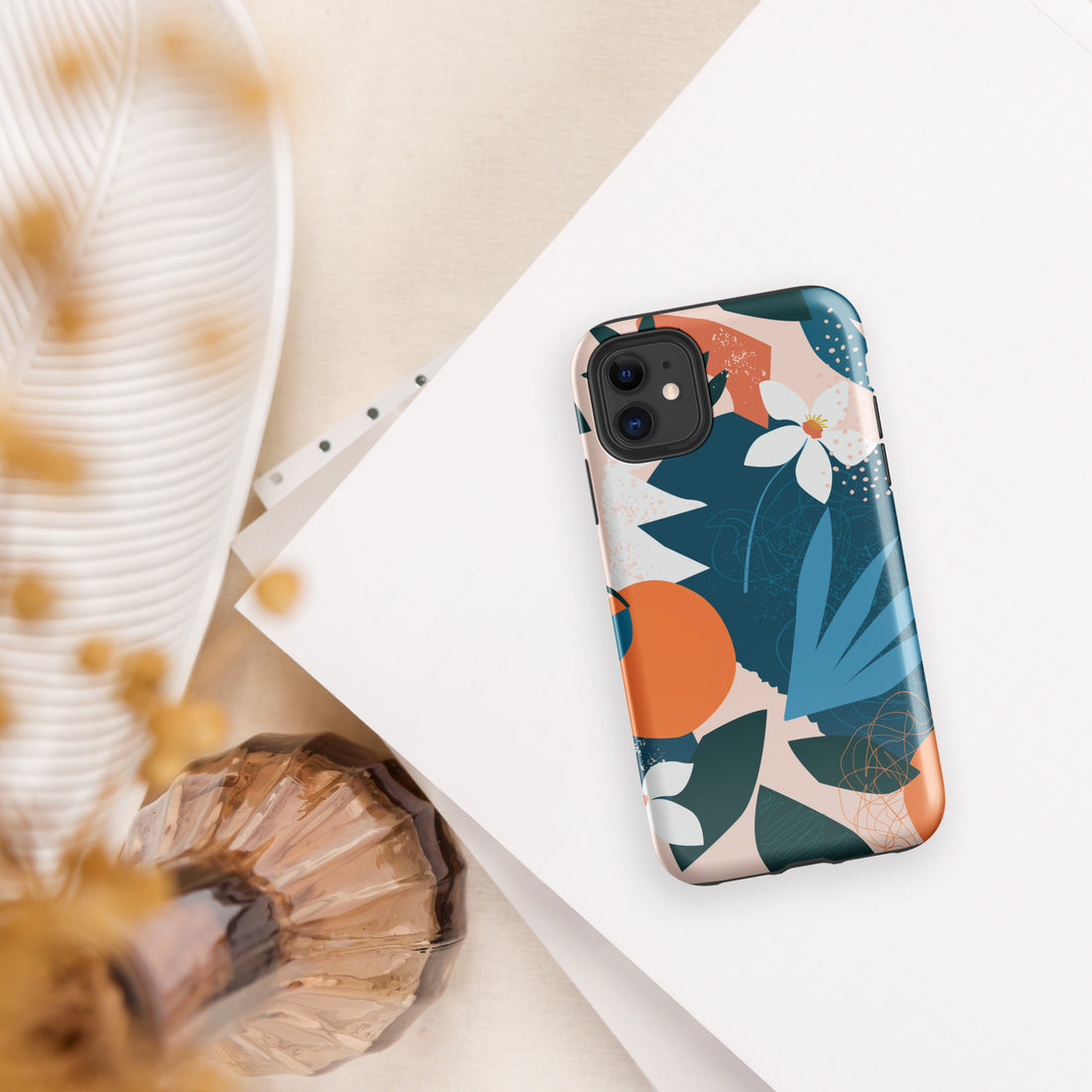 Citrus-floral Tough Case for iPhone®