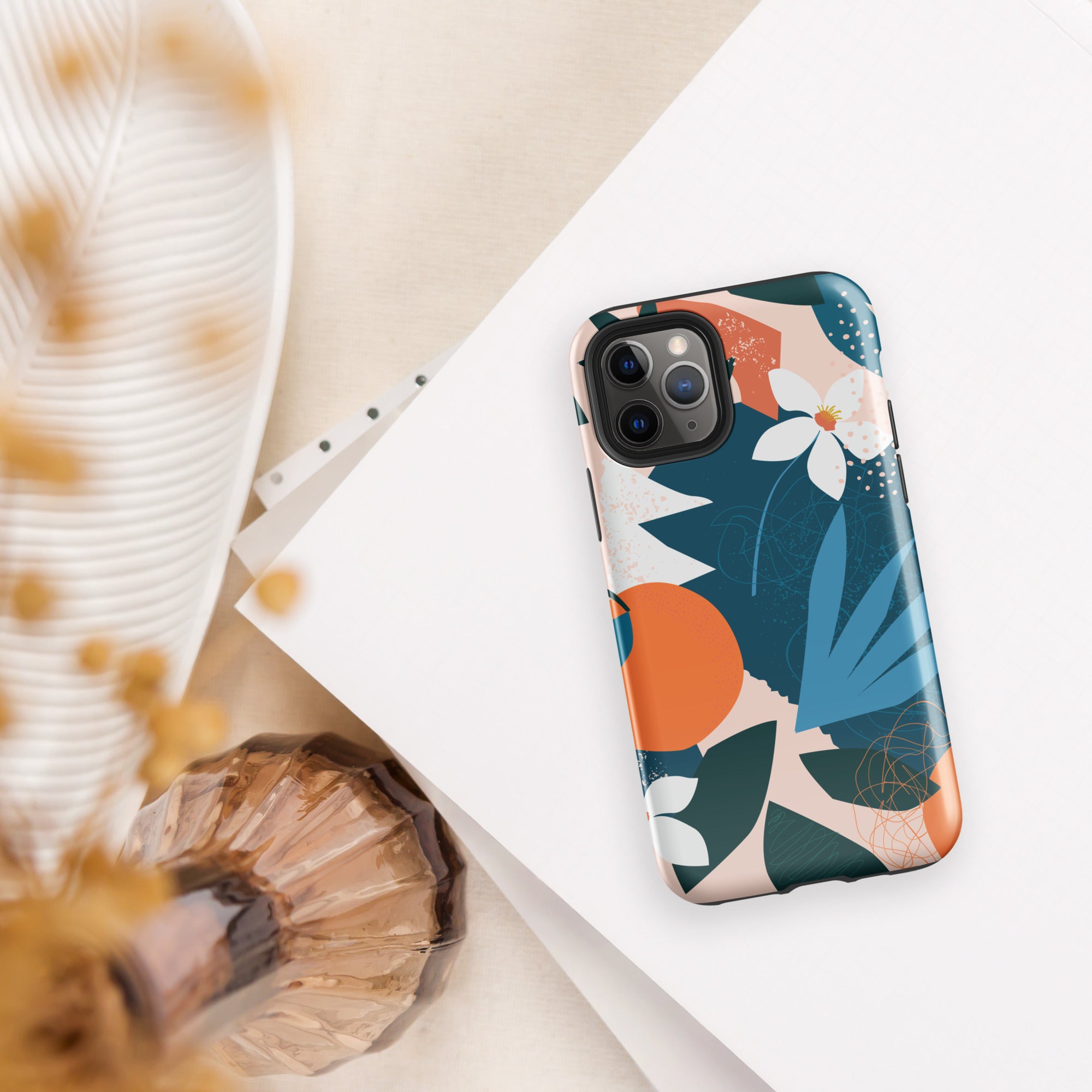 Citrus-floral Tough Case for iPhone®