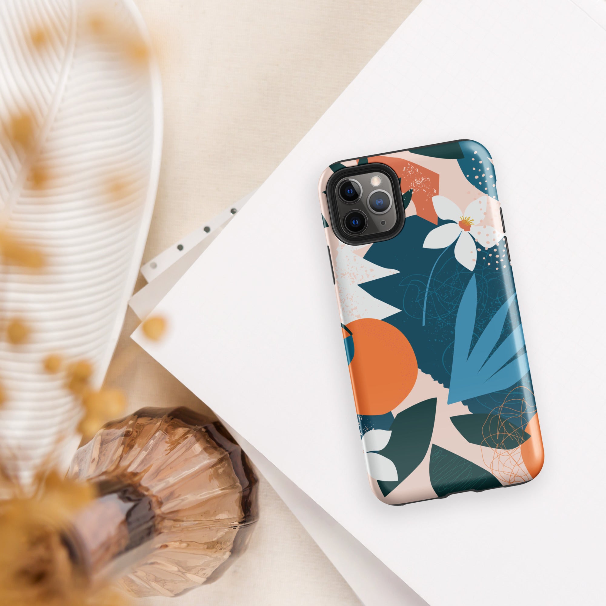 Citrus-floral Tough Case for iPhone®