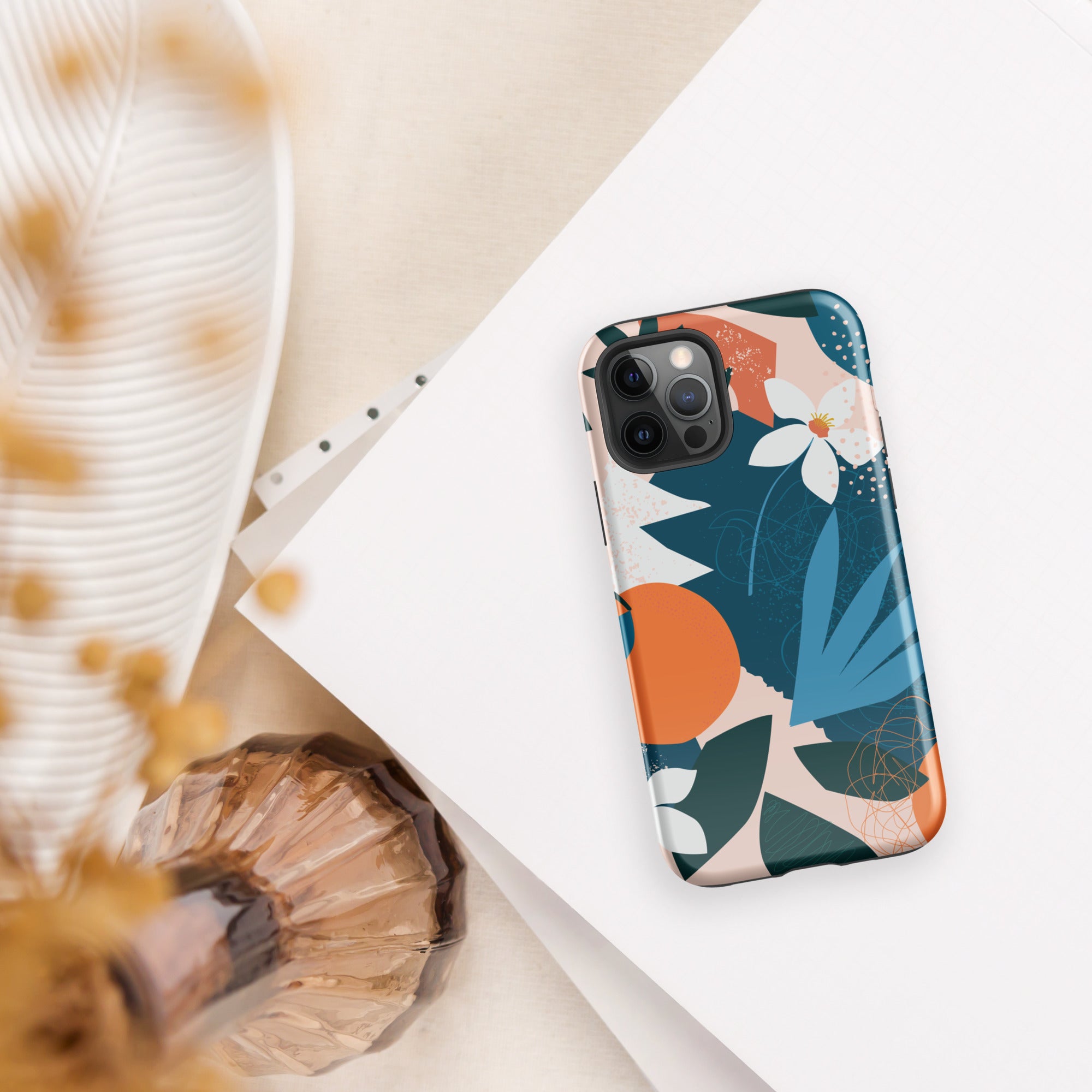 Citrus-floral Tough Case for iPhone®