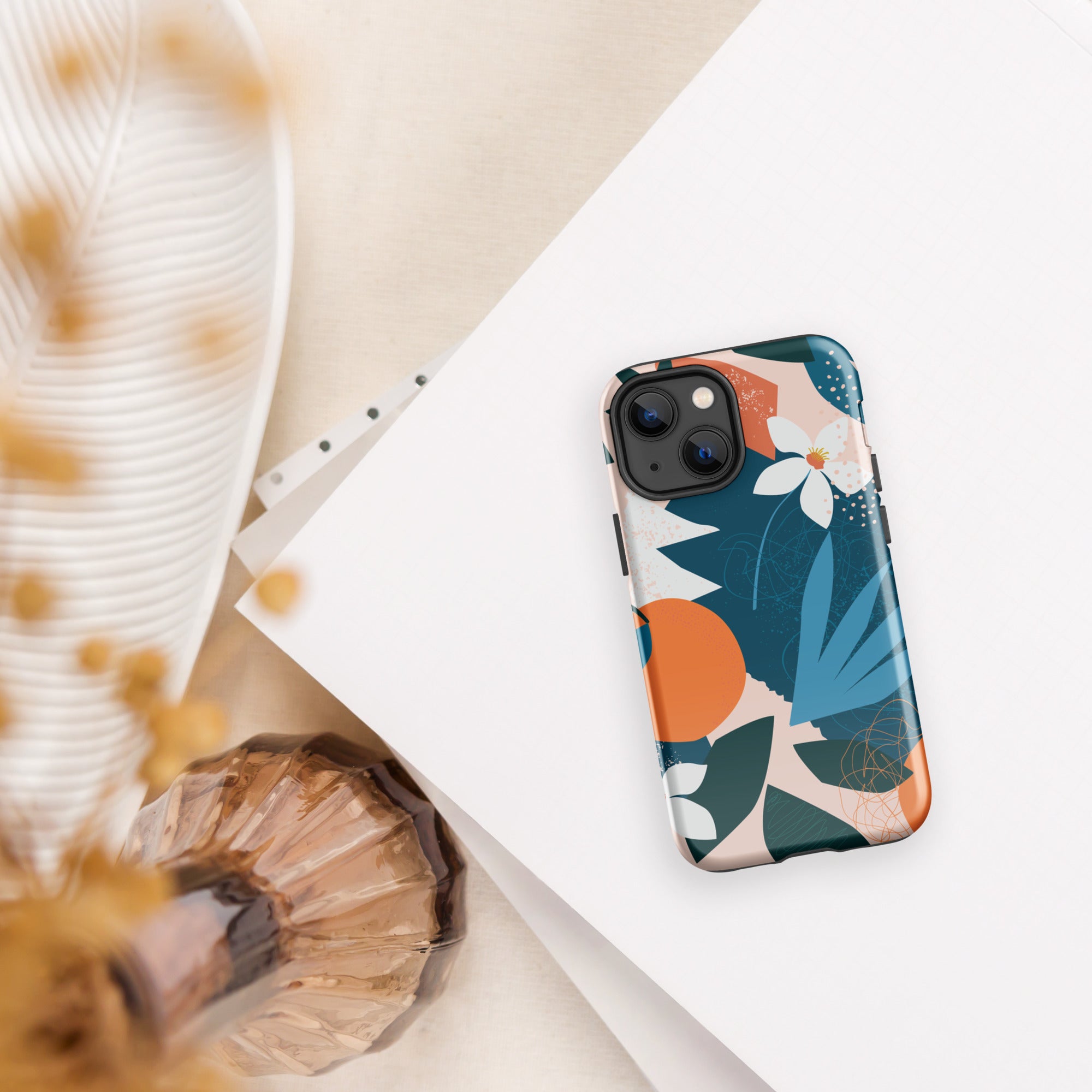 Citrus-floral Tough Case for iPhone®