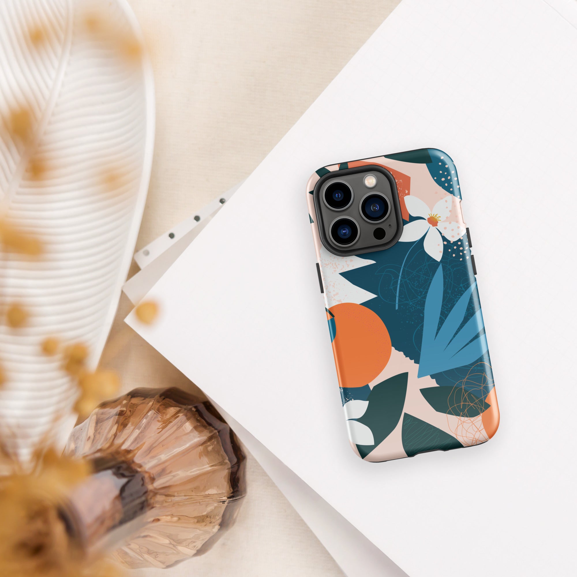 Citrus-floral Tough Case for iPhone®