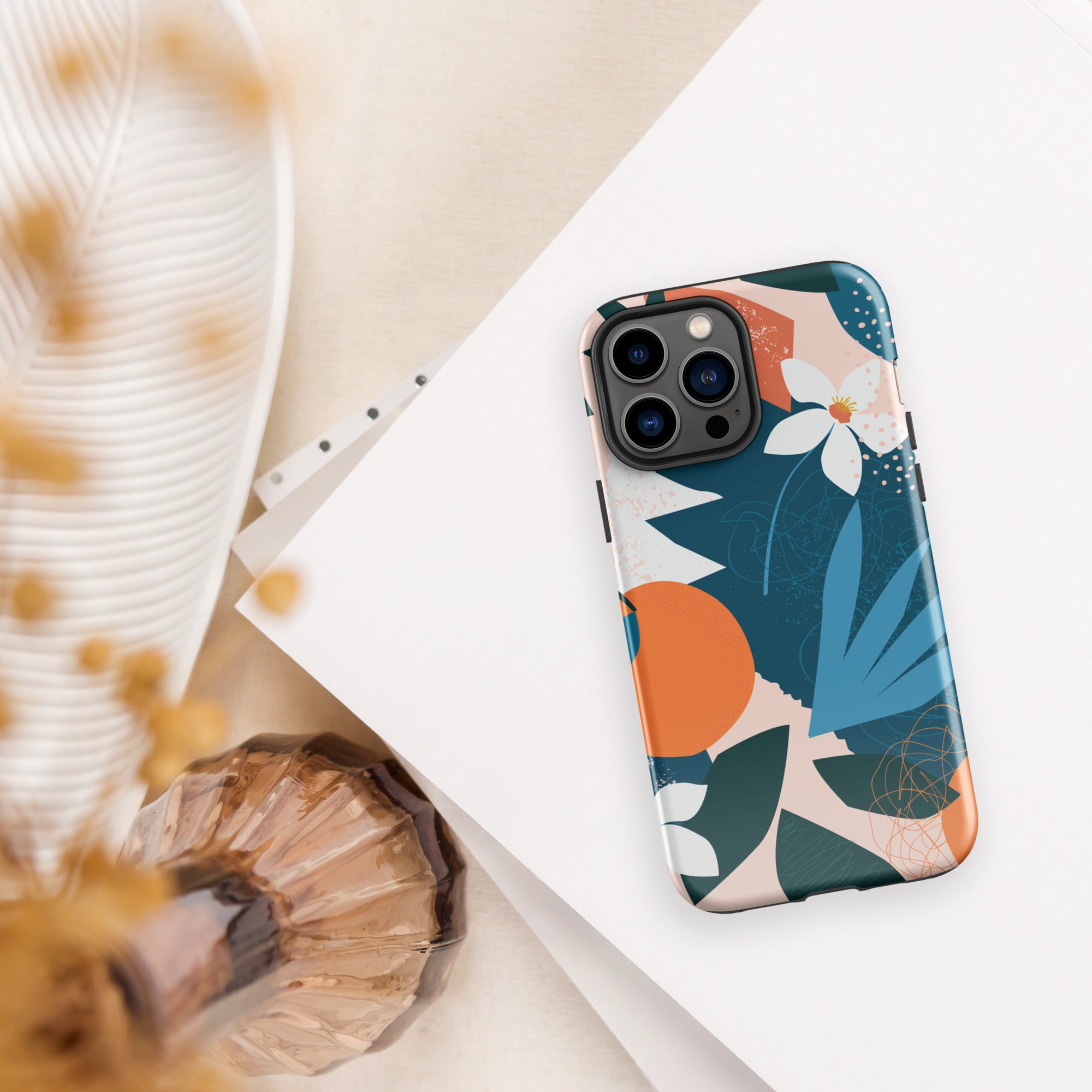 Citrus-floral Tough Case for iPhone®