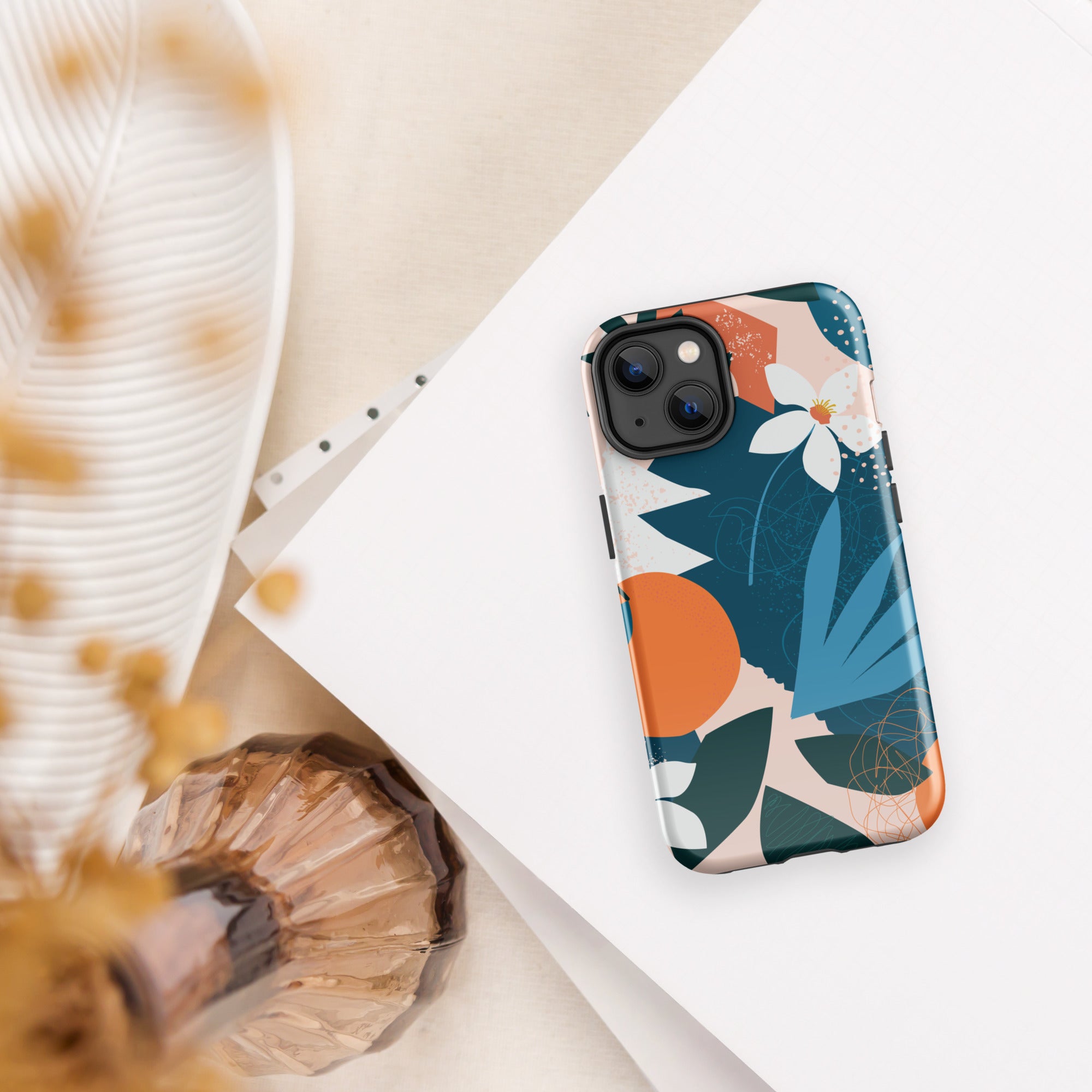 Citrus-floral Tough Case for iPhone®