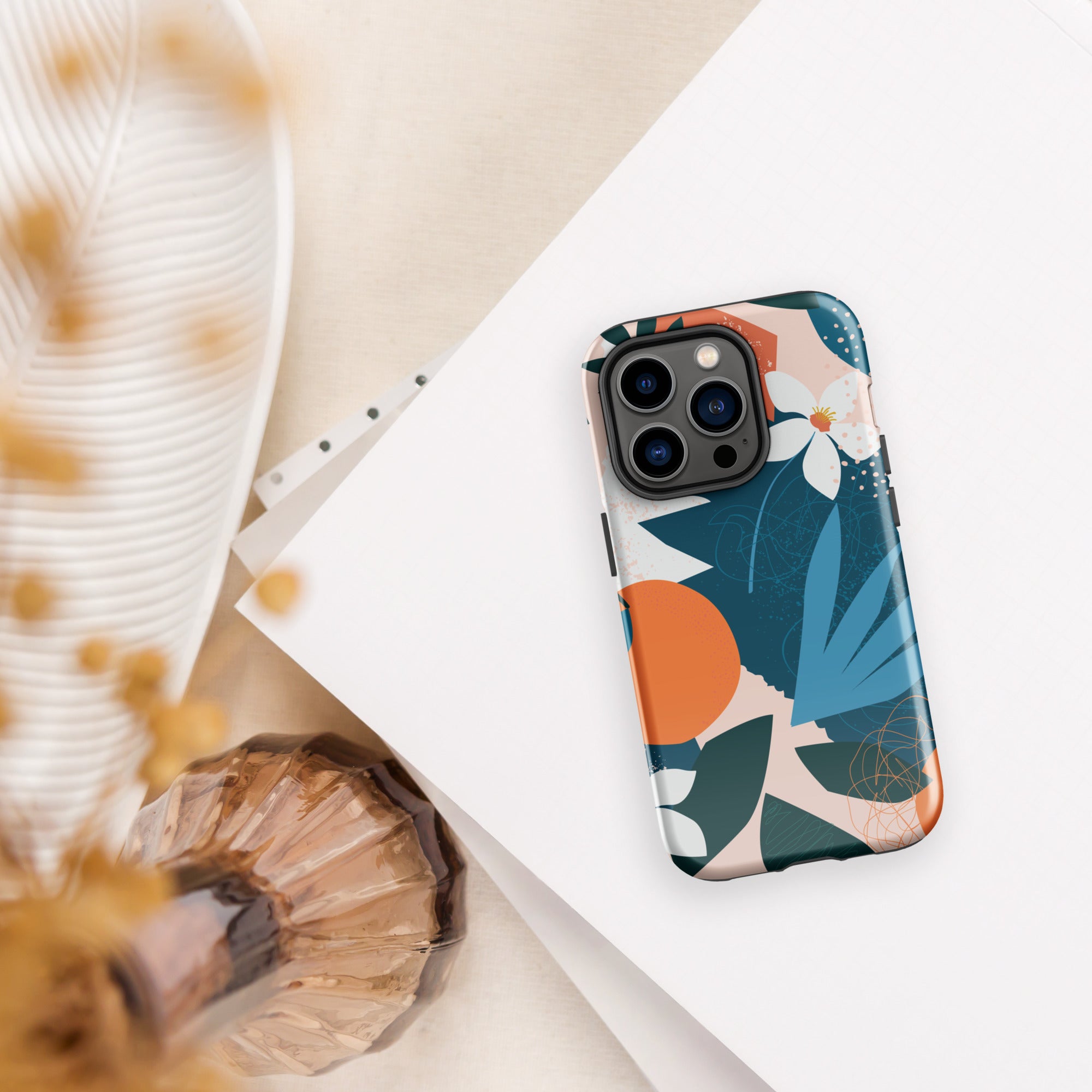 Citrus-floral Tough Case for iPhone®